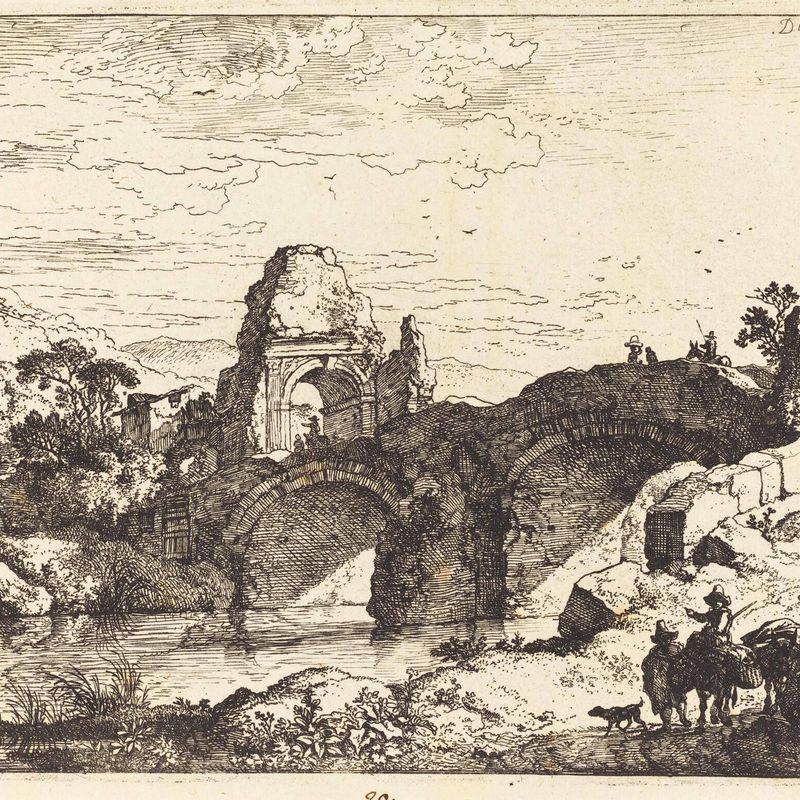 Landscape with a Bridge and Ruined Tower