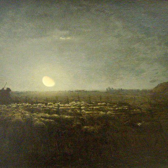 The sheepfold, moonlight