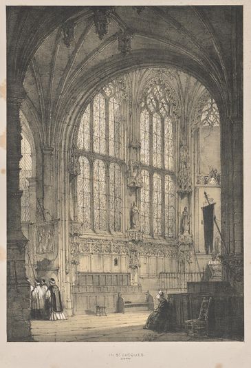 Architecture of the Middle Ages:  In St. Jacques, Dieppe, East End, Interior