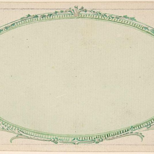 Design for a Mirror in the Form of a Horizontal Oval, Elevation