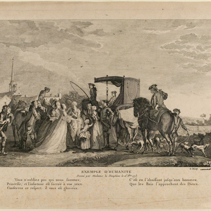 Exemple d'humanité donné par Madame la Dauphine le 16 octobre 1773.