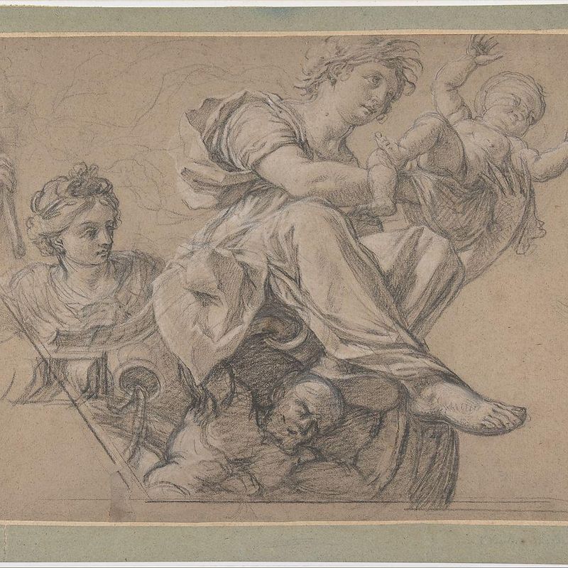 Allegorical Figures for a Ceiling Decoration