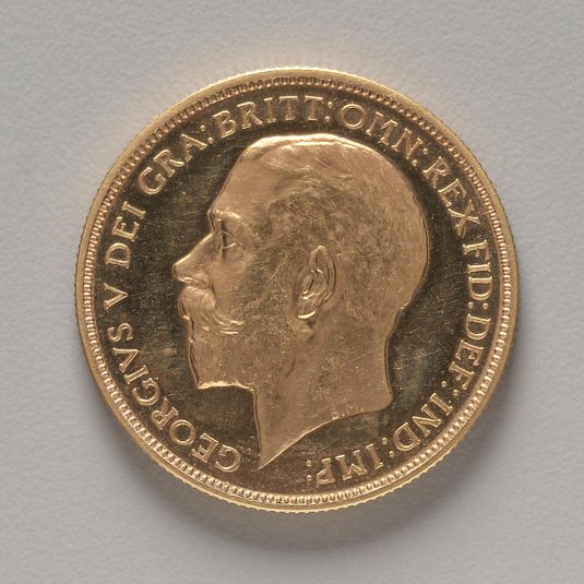 Two Pound Piece: Portrait of King George V (obverse)
