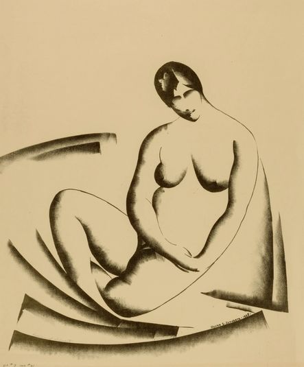 Female Nude Seated (Lithograph #7)