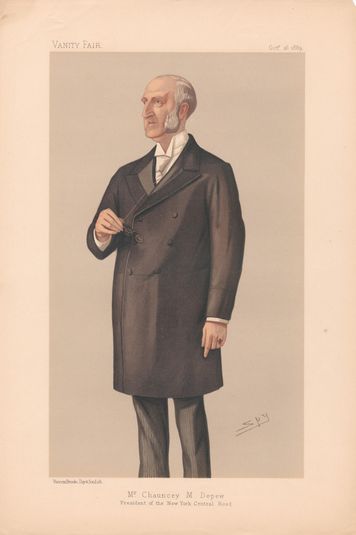 Vanity Fair - Americans. Presedent of the New York Central Road. Mr. Chauncey M. Depew. 29 October 1889