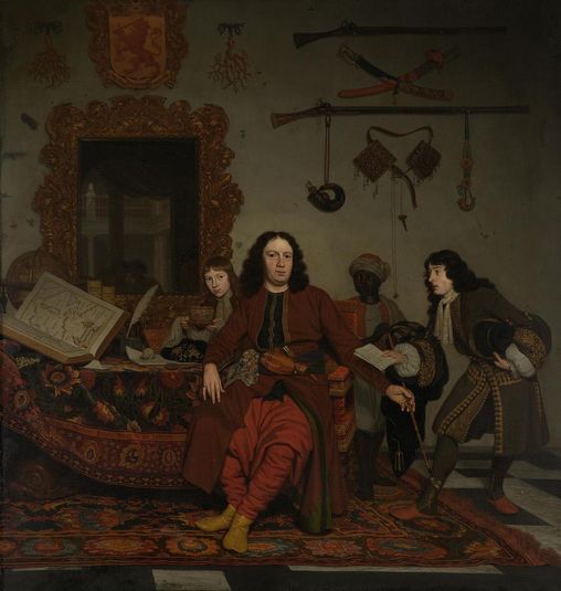 Thomas Hees with his Nephews Jan and Andries Hees and a Servant