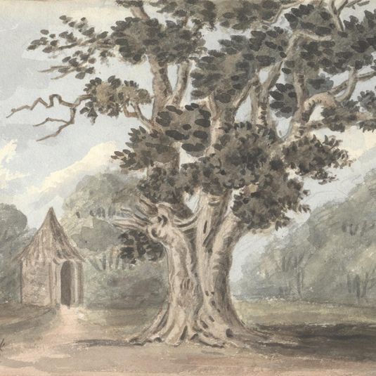 Queen Elizabeth's Oak near Finborough Hall July 31, 1824