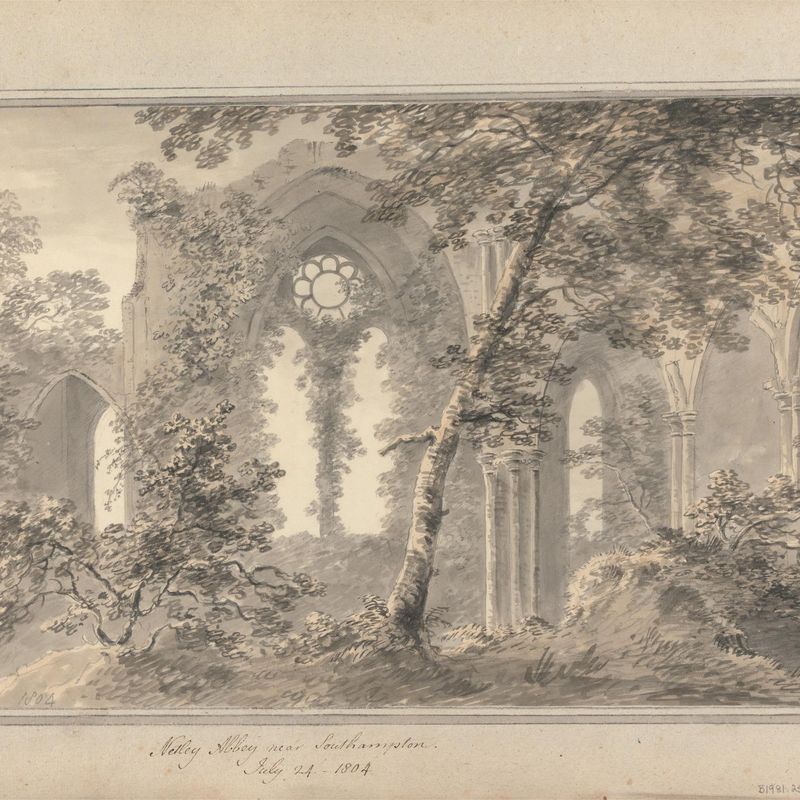 Views in England, Scotland and Wales: Netley Abbey near Southampton, July 24, 1804