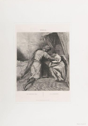 "He smothers her": plate 13 from Othello (Act 5, Scene 2)