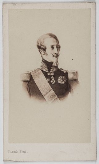 Portrait de Louis Charles d'Orléans (1814-1896), duc de Nemours, deuxième fils du roi Louis-Philippe et lieutenant général.