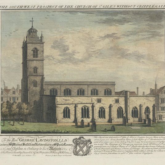 The Southwest Prospect of the Church of St. Giles without Cripplegate