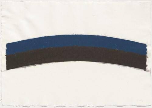 Colored Paper Image III (Blue Black Curves)