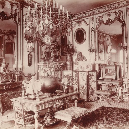 Intérieur, grand salon de M. Pailleron (1885-1897), 1 quai d'Orsay [?], 7ème arrondissement, Paris.