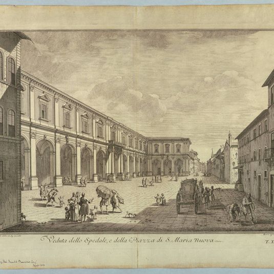View of Florence, Plate from "Scelta di XXIV Vedute delle principali contrade, piazze, chiese, e palazzi della Città di Firenze"