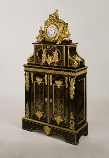 Filing-cabinet and clock