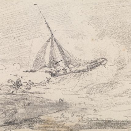 A Sailing Vessel in Rough Seas, Hastings