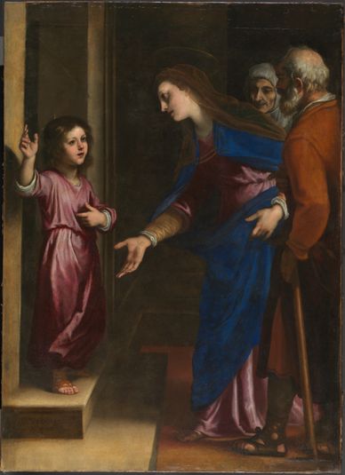 Jesús niño en la puerta del Templo