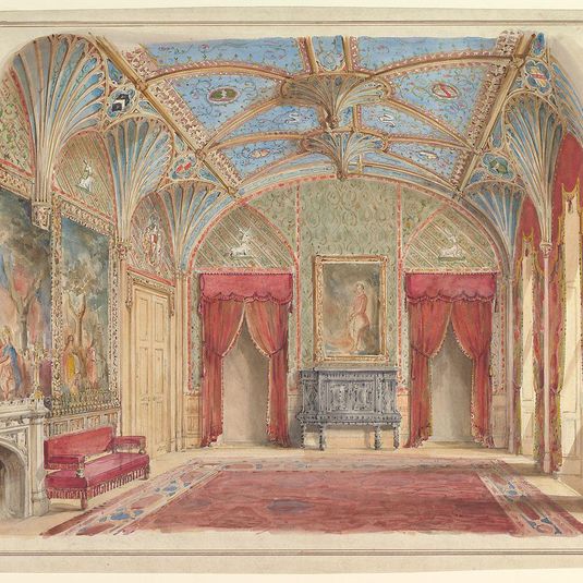 Design for the Decoration of the Drawing Room at Eastnor Castle, Hertfordshire