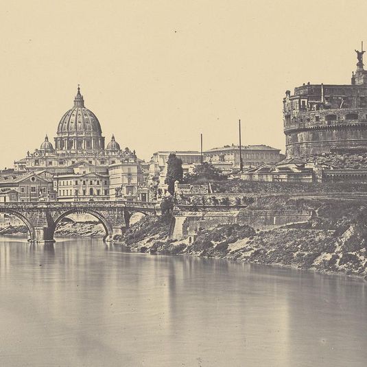 The Castle and Bridge of St. Angelo, with the Vatican in the Distance