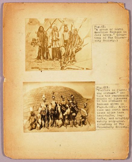 Fig. XI "A group of North American Indians in full dress", study folder for book Concealing Coloration in the Animal Kingdom