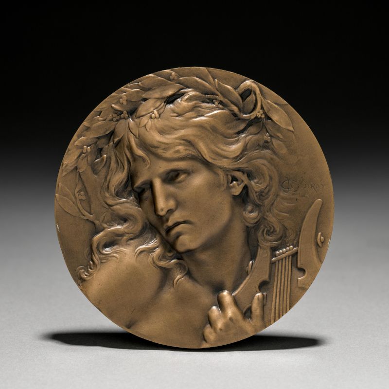 Medal Presented to Loïe Fuller by the French Government:  Orpheus at the Entrance to the Underworld (obverse)