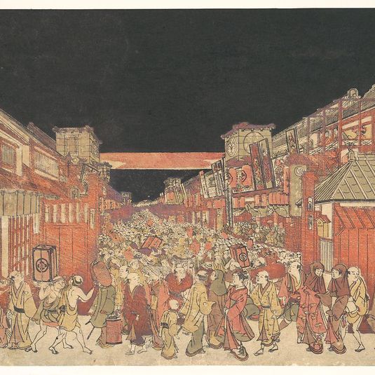 Sakaichō Fukiyachō Kaomise Yoshibai no Zu