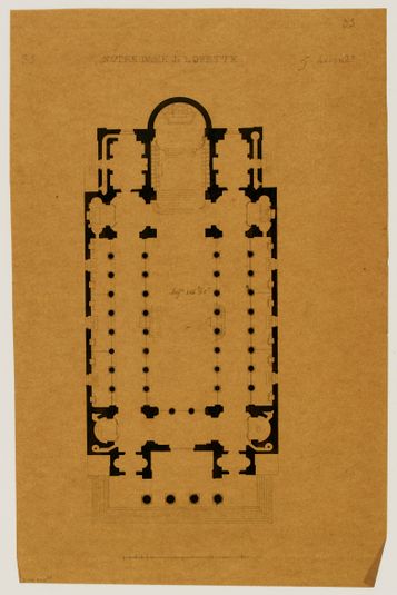 Plan de l'église Notre-Dame-de-Lorette.