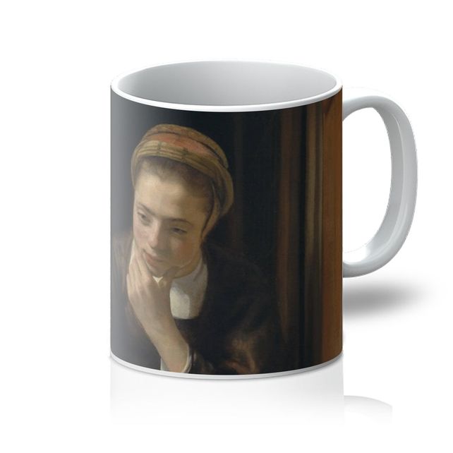 Girl at a Window, known as ‘The Daydreamer’, Nicolaes Maes Mug Smartify Essentials