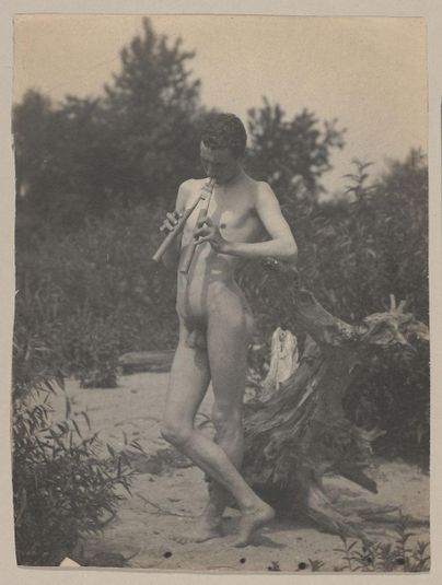 [Standing Male Nude with Pipes]