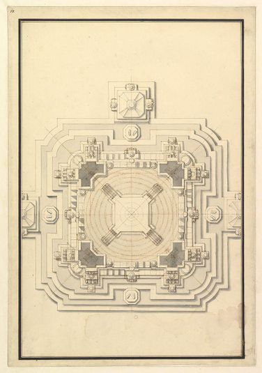 Ground Plan for a Catafalque for Leopold, Duke of Lorraine (d. 1729)