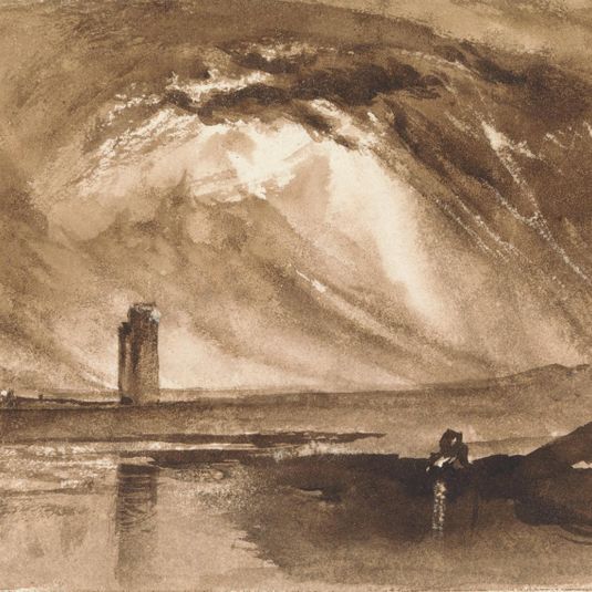 Landscape with Tower and Approaching Storm