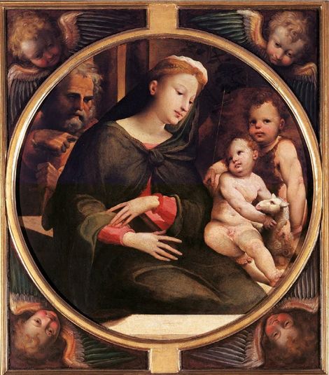 Holy Family with the Infant Saint John the Baptist (Beccafumi, Galleria Palatina)