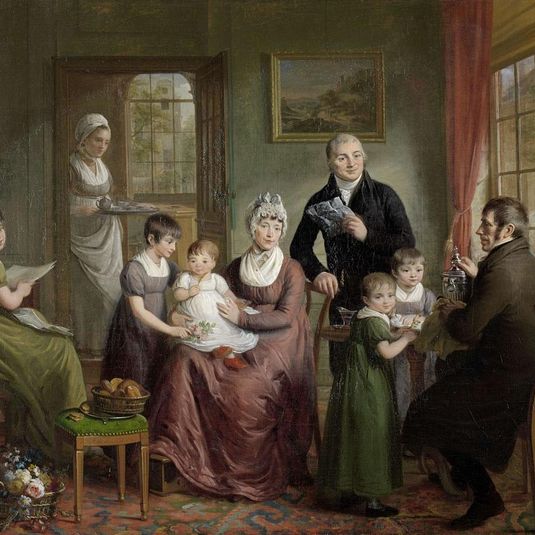 Portrait of the Family of Adrianus Bonebakker with Dirk L. Bennewitz
