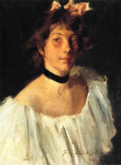 Portrait of a Lady in a White Dress (aka Miss Edith Newbold)