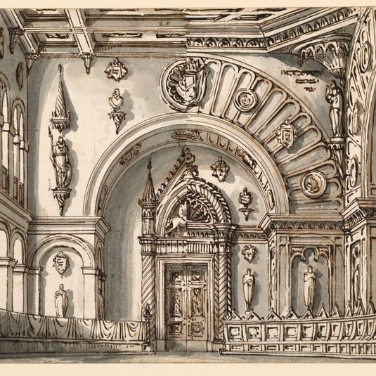 Stage Design, Council Room in Two Gothic Styles