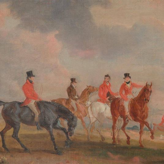 The Quorn Hunt: a Sketch of the Artist and his Friends Moving Off