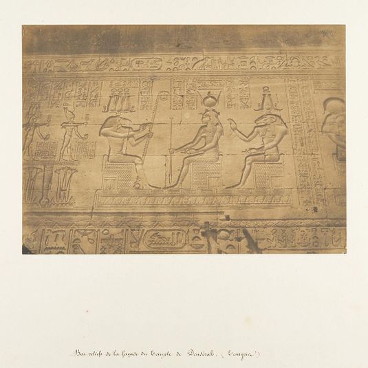 Bas-reliefs de la façade du Temple de Dendérah (Tentyris)