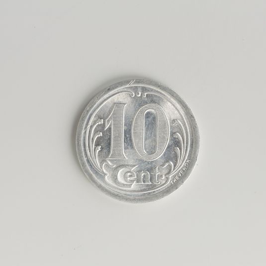 Bon pour 10 centimes de franc de l'Union des commerçants de Cadillac, 1922