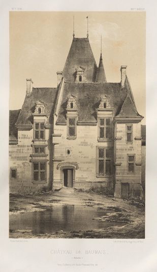 Architecture Pittoresque ou Monuments des XVeme. Et XVIeme. Siecles: Chateaux de France des XV et XVI Siecles: Pl. 97, Château de Baumais (Calvados)