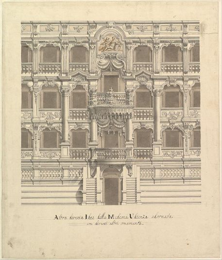 Views of a Theater (Bayreuth): Interior Elevation of the Theater Showing Royal Box