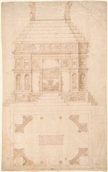 An Imperial Tomb: Elevation and Ground Plan