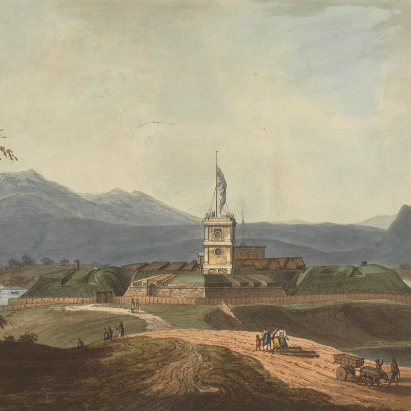 South East View of Fort Marlborough, Benkulen, Sumatra, 1799
