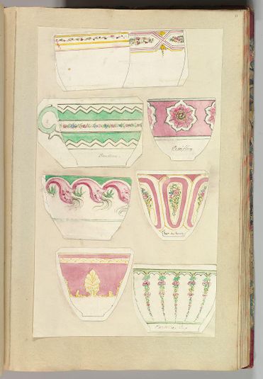 Eight Designs for Decorated Cups