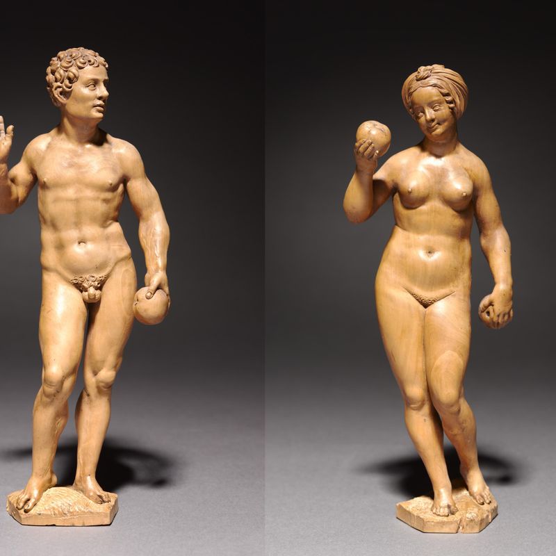 Adam and Eve (pair of statuettes)