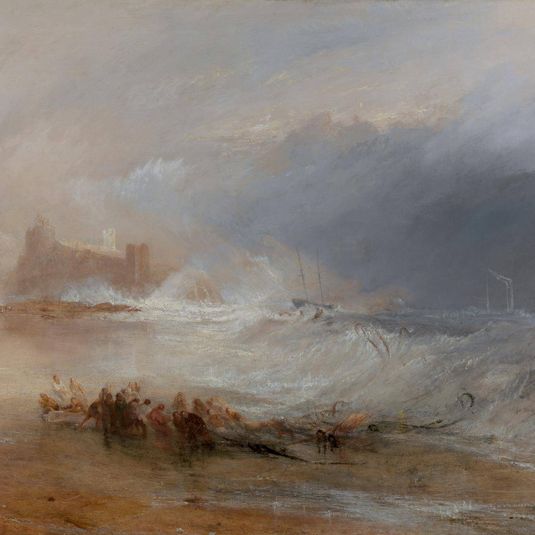 Wreckers -- Coast of Northumberland, with a Steam-Boat Assisting a Ship off Shore