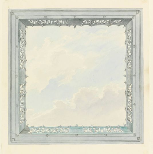 Design for Ceiling Decoration, Probably for the Entrance Hall
