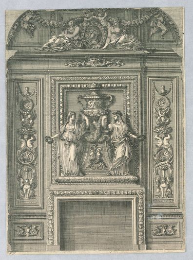 Design for the Elevation of a Wall With a Mantlepiece