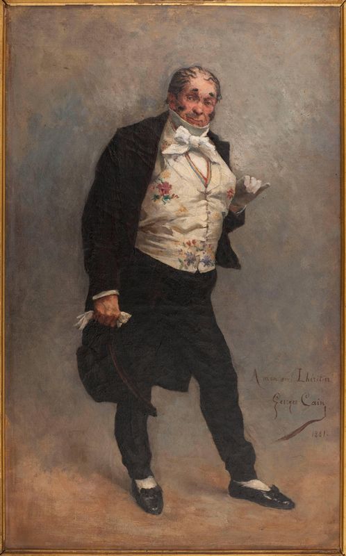 Portrait de Lhéritier (Romain Thomas, dit), acteur (1809-1885) dans le rôle de Cordenbois de "la Cagnotte" de Labiche