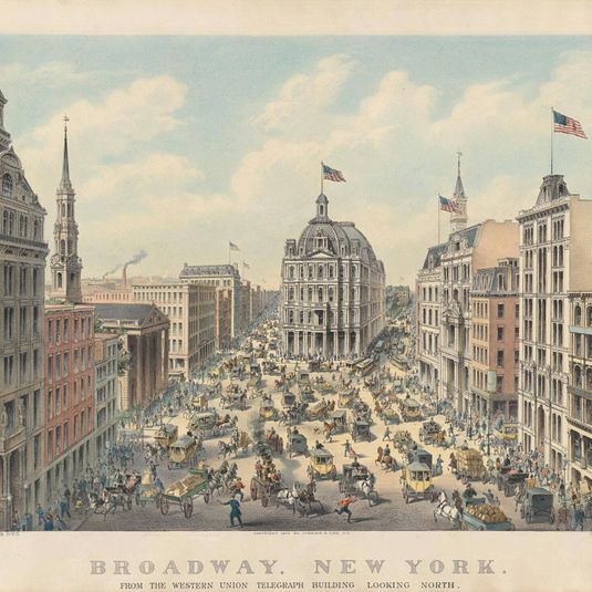 Broadway, New York: From the Western Union Telegraph Building Looking North