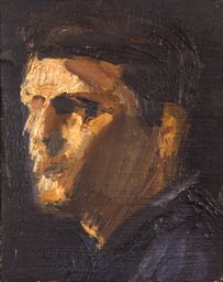 Head, 1961, oil on board by Keith Critchlow